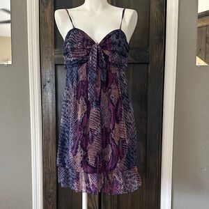Daytrip Snake Print Super Cute Flowing Dress - Medium